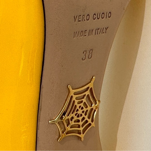 CHARLOTTE OLYMPIA Natalie PVC-trimmed Patent-leather Pumps Size 8 👠 - Picture 10 of 11